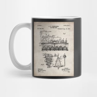 Brewing Beer Patent - Beer Art - Antique Mug